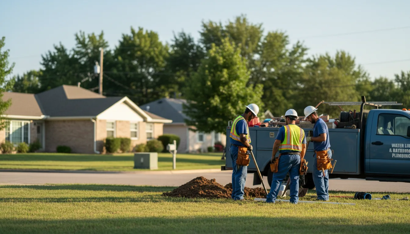 Residential water line and bathroom plumbing service in Trimble, MO